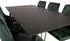 ebuy24 Dipp 180x90 cm BLBR Esstisch schwarz + 6 Velvet Deluxe Stühle Velour grün/Messing (60-GR19230)