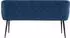 SalesFever Sitzbank mit Armlehnen und Rückensteppung Samt, Metall 160x61x 85 cm blau, schwarz 368695