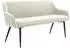 SalesFever Sitzbank mit Armlehnen und Rückensteppung Samt, Metall 160x61x 85 cm creme, schwarz 368688