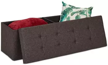 Relaxdays Sitzbank mit Trenngitt braun