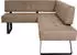 K+W Komfort & Wohnen Eckbank Spider II Sitzsteppung bequem durch Sandwichbauweise 2 Stellmaße sand 35 165 cm x 88 cm x 227 cm