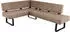 K+W Komfort & Wohnen Eckbank Spider II Sitzsteppung bequem durch Sandwichbauweise 2 Stellmaße sand 35 165 cm x 88 cm x 227 cm