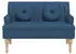 vidaXL Sitzbank mit Kissen Blau 113x64,5x75,5cm Stoff (372136)