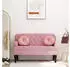 vidaXL Sitzbank mit Rückenlehne Rosa Samt 119,5x64,5x75cm (372159)