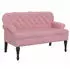 vidaXL Sitzbank mit Rückenlehne Rosa Samt 119,5x64,5x75cm (372159)