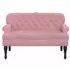 vidaXL Sitzbank mit Rückenlehne Rosa Samt 119,5x64,5x75cm (372159)