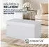 Casaria Sitzbank mit Stauraum Faltbar Kunstleder Weiß 80x40x40cm 100L (PD-106955)