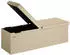 Casaria Sitzbank mit Stauraum, faltbar, gepolstert, Leinen-Optik, Beige, 115x40x40cm, 130L (109842)