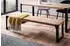 Wohnling UNIAR Sitzbank 160x40x45cm Akazienholz Metall Industrial ohne Lehne (WL7.052)