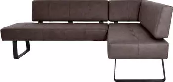 K+W Komfort & Wohnen Eckbank Spider II Sitzsteppung bequem durch Sandwichbauweise 2 Stellma&szlig;e darkbrown 79 195 cm x 88 cm x 165 cm