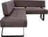 K+W Komfort & Wohnen Eckbank Spider II Sitzsteppung bequem durch Sandwichbauweise 2 Stellmaße darkbrown 79 195 cm x 88 cm x 165 cm