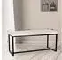 CLP Barci Sitzbank Samt gepolstert, schwarzes Metallgestell, Creme (325033)