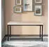 CLP Barci Sitzbank Samt gepolstert, schwarzes Metallgestell, Creme (325033)