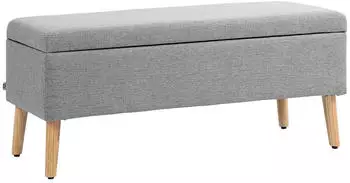 HomCom Sitzbank 110x39x45cm grau