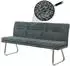 MCW MCW-H70 Polsterbank Chenille Edelstahl gebürstet 180cm, blau-grün (94020)