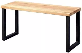 M2 Kollektion Gabriel Sitzbank Wildeiche massiv, Metallgestell, 80x30cm (802022)