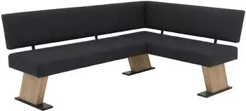 Hela Eckbank Lyon Webstoff Anthrazit, langer Schenkel links, 148x203cm (LEB)