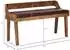 Finebuy Gepolsterte Sitzbank mit Rückenlehne 108cm Echtleder Massivholz (FB54114)