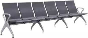 CLP Ermin Wartebank Airport-Stil, ergonomische Sitzschalen, Alu-Gestell (326897)