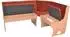 Moebel Direkt Online Truheneckbank 165x125cm Buche-Nachbildung/Rot (032-F.3269.BUROT)