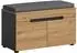 xonox.home Canu Sitzbank mit Sitzkissen Basalt grau / Artisan, 80x45x37cm (X4CE1632)