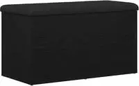 vidaXL Sitzbank mit Stauraum Schwarz Eichen-Optik 82 x 42 x 45 cm