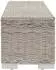 vidaXL Truhe 110cm, Kubu-Rattan & Mahagoni-Massivholz, weiß (344881)