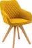 SalesFever Essgruppe, (Set, 5-tlg), bestehend aus 4 modernen Polsterstühlen und einem 180 cm breitem Tisch( Gelb)