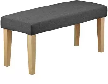 Homestyle4u Polsterbank Stoff 103cm Holzbeine (1912)