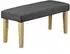 Homestyle4u Polsterbank Stoff 103cm Holzbeine (1912)