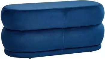 Beliani Ellendale Sitzbank Samt Marineblau (556335)