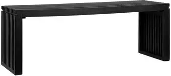Wohnling Sitzbank Akazien-Massivholz 120cm Schwarz (WL7.016)