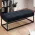 Finebuy Polsterbank Samt 108cm Schwarz (FB60343)