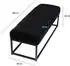 Finebuy Polsterbank Samt 108cm Schwarz (FB60343)