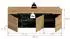 xonox.home Canu Sitzbank 120x43x37cm Basalt grau / Artisan Eiche, 3 Türen (X4CE1637)