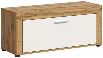 xonox.home Jam Sitzbank mit Klappt&uuml;r Eiche Wotan/wei&szlig; 100x44x35cm (X8BK6631)