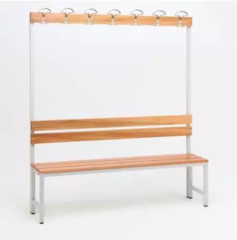 Szagato Garderobenbank mit Haken und Schuhrost, 1-seitig, 170x150x30cm (57153)