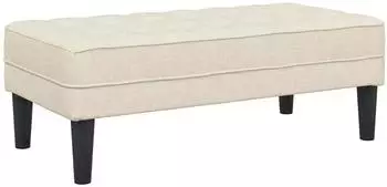vidaXL Sitzbank mit Kissen Leinen 113x57x39cm
