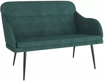 vidaXL Sitzbank Dunkelgr&uuml;n Samt 110x76x80cm (351447)