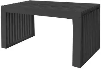 Home Deluxe LORA Sitzbank Kiefernholz, Lamellen, schwarz, 78x42x40cm (72641)