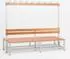 Szagato Garderobenbank 2-seitig mit Haken und Schuhrost, 200x60cm (59203-2)