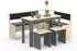 VCM Eckbankgruppe Bank Tisch Hocker Esal Maxi Anthrazit / Honig-Eiche