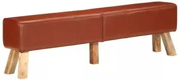 vidaXL Turnbock-Sitzbank Echtleder braun 160cm (356384)