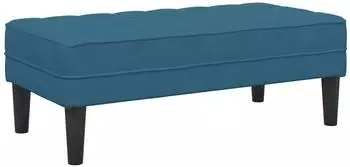 vidaXL Sitzbank mit Kissen Blau Samt 113x57x39cm