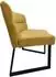 HTI-Living Liron runde Polsterbank mit Rückenlehne, Kufengestell, gelb, 108x82x60cm