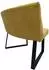 HTI-Living Liron runde Polsterbank mit Rückenlehne, Kufengestell, gelb, 108x82x60cm