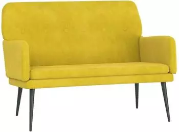 vidaXL Sitzbank Samt Gelb 108x79x79cm (351420)