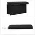 Relaxdays Faltbare Sitzbank XL mit Stauraum, Holzwerkstoff/Textil, schwarz, 38x76x38cm (10019048_46)