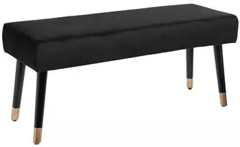 Atmosphera Salome Samtbank 100x35cm, Schwarz (Salome)