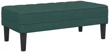 vidaXL Sitzbank mit Kissen, Stoff, dunkelgr&uuml;n, 113x57x39cm